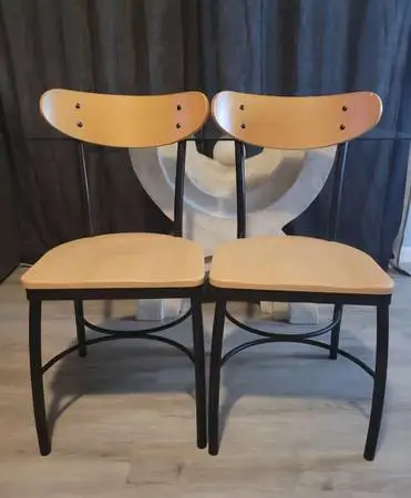 Chair set nice wooden & metal sturdy commercial restaurant