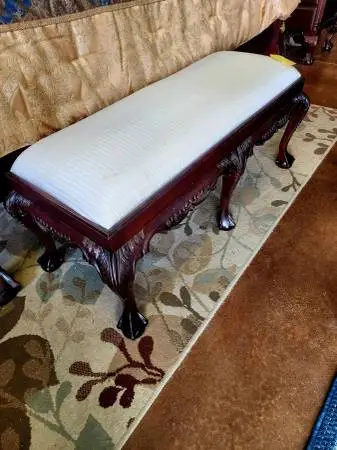 Georgian Furnishing of New Orleans Mahogany Bed Bench-NOW