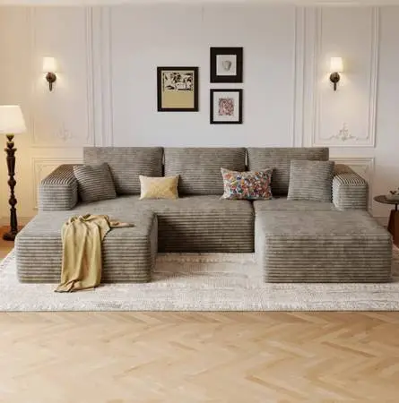 The Comfy Sectional Sofa, a Modern Oversized U-shaped Frameless