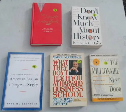 6. Books, $5 each, Book Group 6.