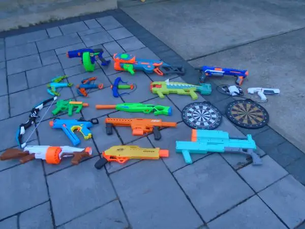 Nerf and Other Brands Assorted Toy Gun Collection/Lot Only