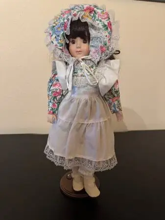 New Price! Vintage Collectible Doll W/Stand & Removable Outfit:)!
