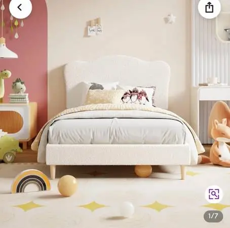 Upholstered twin bed