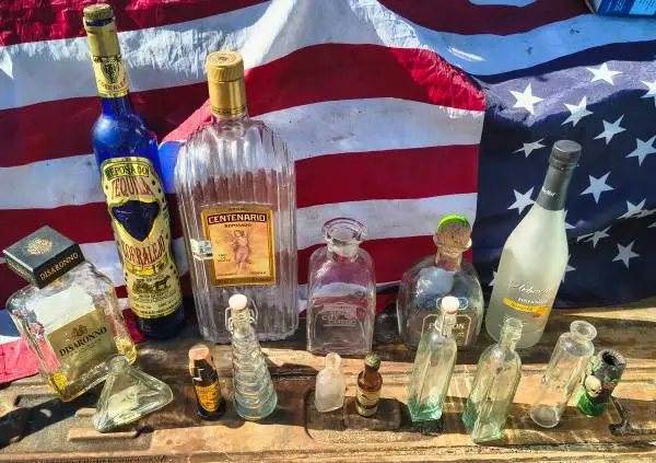 Modern and Vintage Liquor Bottles