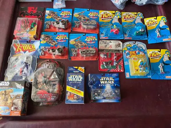 Vintage, sealed action figure lot