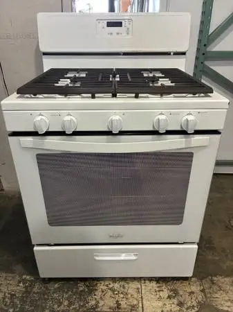 Fully Functional Whirlpool White 5 Burner 30” GAS Stove