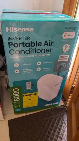 Hisense 8000 BTU Dual Hose Portable AC Unit with Inverter/Wifi