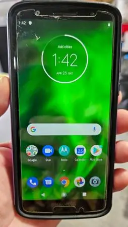 Moto G6 Phone with Case and Screen Protectors