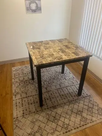 Brown dining table