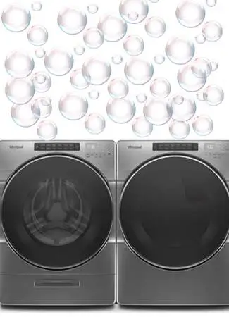 Front Load 4.5 CF. Washer+7.4 CF. Electric Dryer - Chrome Model WPL662