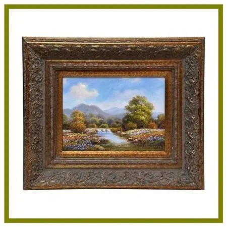 David W. Mayer Hill Country Of Texas Original Oil On Canvas Landscape,