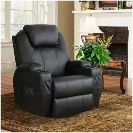 73% OFF! 🔥MASSAGE RECLINER SEAT VIBRATING HEAT LOUNGER SOFA REMOTE