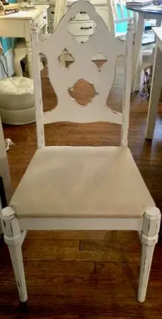 Shabby Chic White Dining Chairs