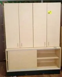 Store Display Cabinet w/ Pegboard & Storage