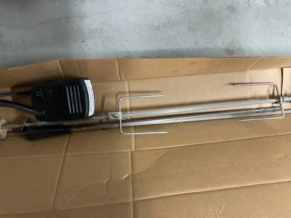 Weber BBQ Rotisserie Spit Rod & Meat Forks