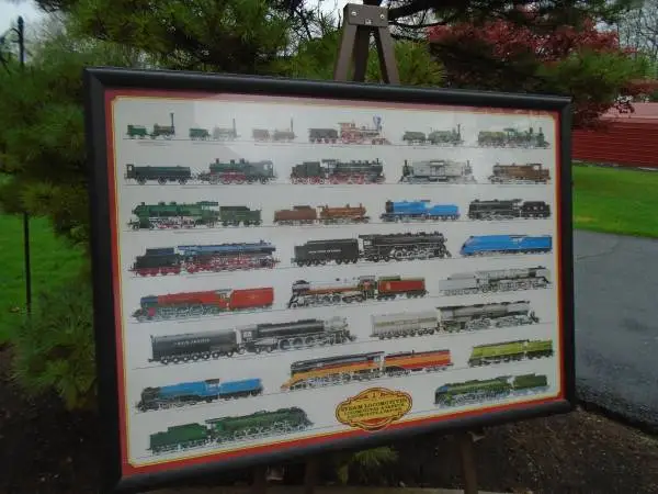 Antique Steam Locomotive Full Size Color Print