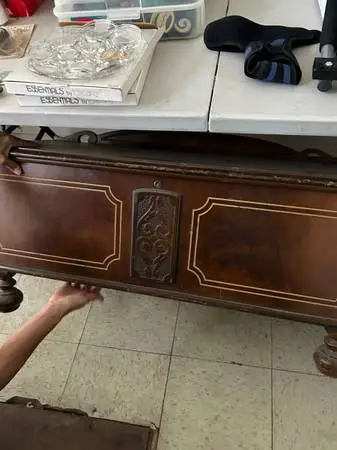 Antique hope chest & storage cabinet for dry goods potatoes