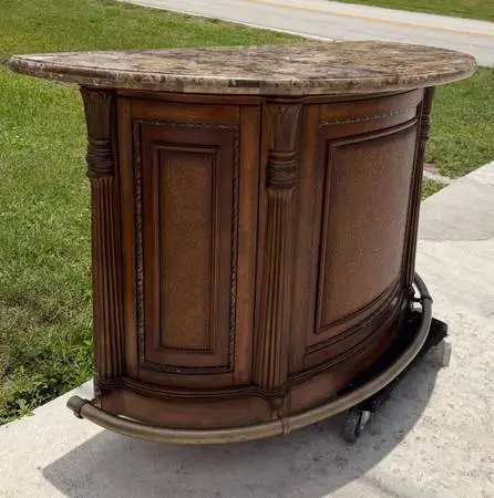 Wooden Bar with marble top
