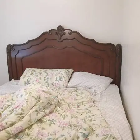 Gorgeous king sized cherry wood headboard and footboard barely used