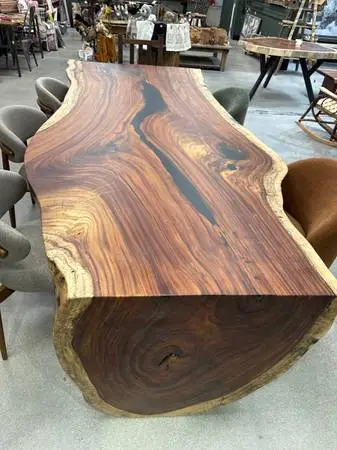 Custom Slab Dining Tables - Monkey Pod, Parota, Black Walnut