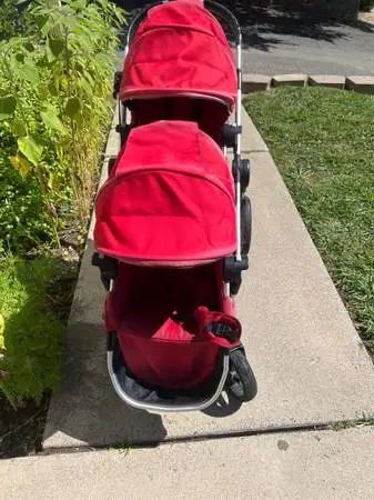 City Select By Baby Double Stroller - plus a space for toddler