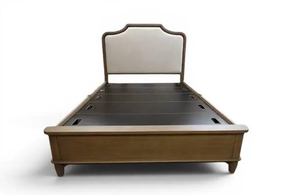 Queen Size Lila Upholstered Wooden Bed Frame w/ Headboard