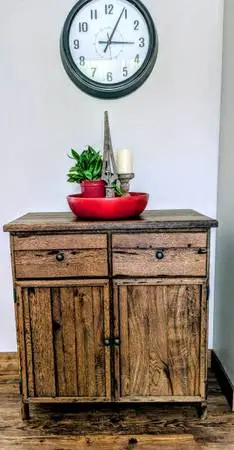 Reclaimed Red Oak Cabinet