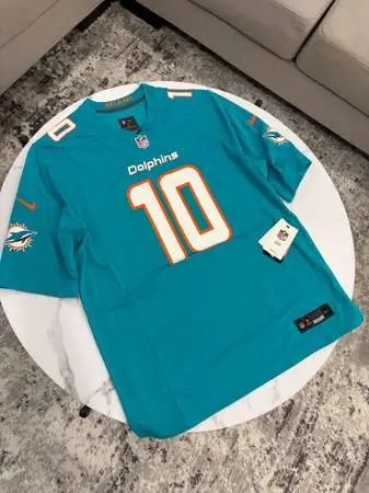 Brand New Tyreek Hill Miami Dolphins Nike Game Jersey - Aqua Size Larg