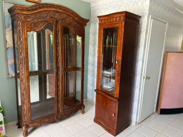 3 PIECES OLD CABINETS