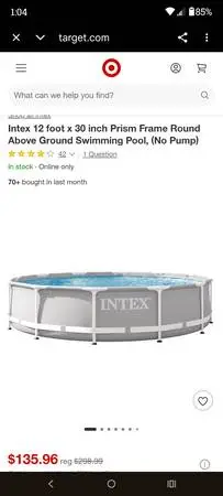 New Intex 12X30 Swimming Pool