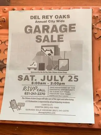 AWESOME Garage sale Del Rey Oaks Citywide but this is OUR STUFF