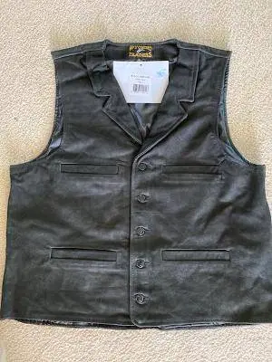 New lg buffalo leather vest