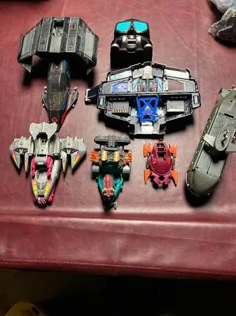 Vintage action figure vehicle lot. Galoob, Captain Power. Z-Bots