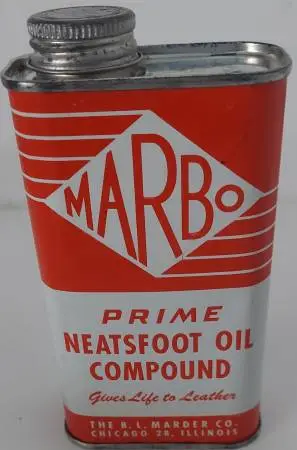 Marbo Prime Neatsfoot Oil Tin - Mid Century