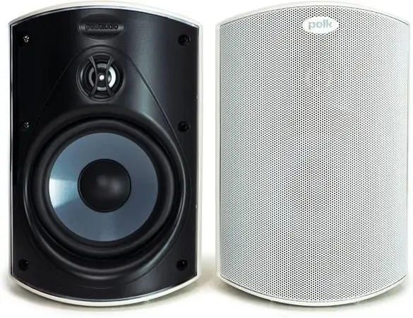 2-PACK Polk Audio Atrium 4 All-Weather Outdoor Speakers, Powerful Bass