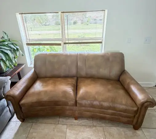 Two Vintage Pearson Leather Sofas