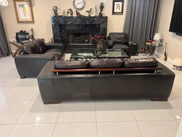 Italian leather, High quality Sofa, Loveseat, and Arm - Chair