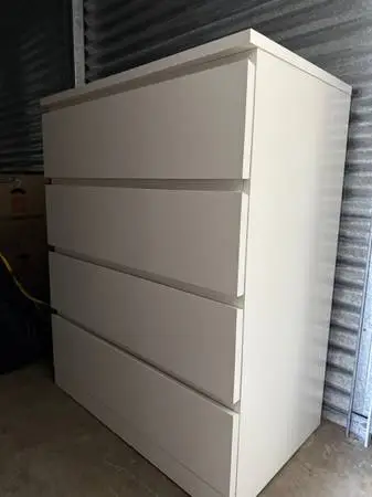 IKEA MALM - Chest of 4 drawers, white