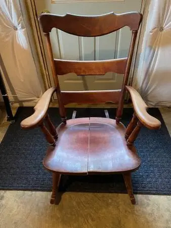 Solid Wood Rocking Chair-Needs Repair