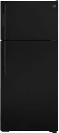 FREE DROP OFF - GE 16 CU. FT. TOP FREEZER REFRIGERATOR IN BLACK