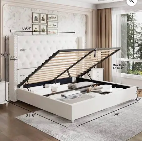 King size bed with mattress
