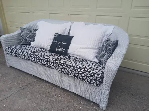 LLOYD LOOM / LLOYD FLANDERS 3 SEATER SOFA with CUSHIONS