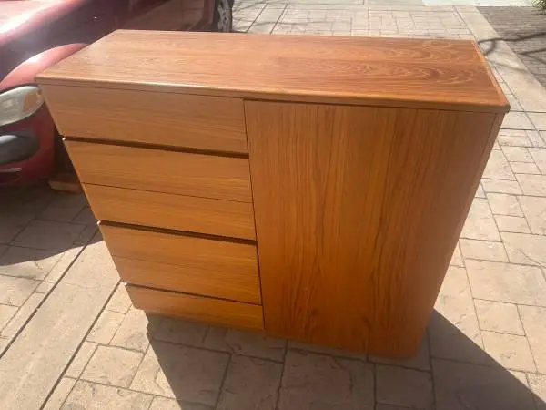 Vintage Danish Modern Teak Gentleman’s Chest Cabinet