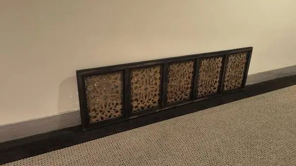 Indian / Asian style wood sculpture, wall accent, bed headboard