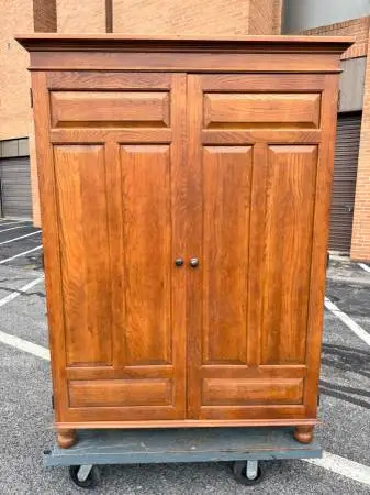 Solid Oak Armoire / Wardrobe Cabinet - $100 OBO