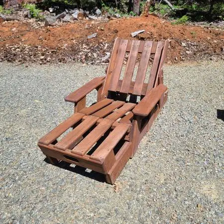 Vintage Solid Wood Lounge Chair Made In Oregon!