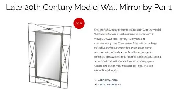 Modern Medici Pier One Wall Mirror