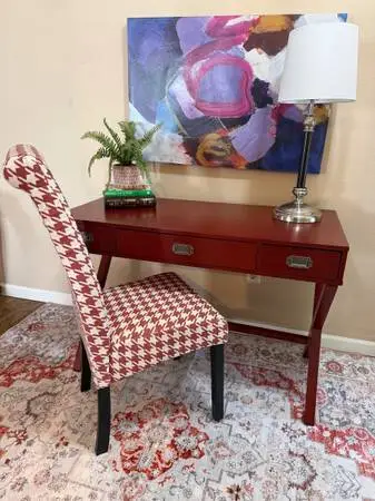 Nice Red Desk and NEW Chair