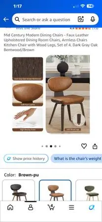 8 faux leather chairs