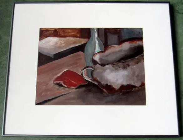 FINE VINTAGE IMPRESSIONIST WATERCOLOR STILL LIFE ERIN JONES